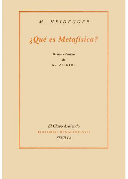 ¿Qué es metafísica?