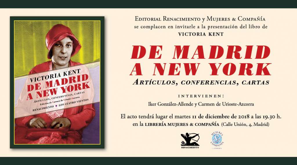 Presentación en Madrid 'De Madrid a New York' Editorial Renacimiento