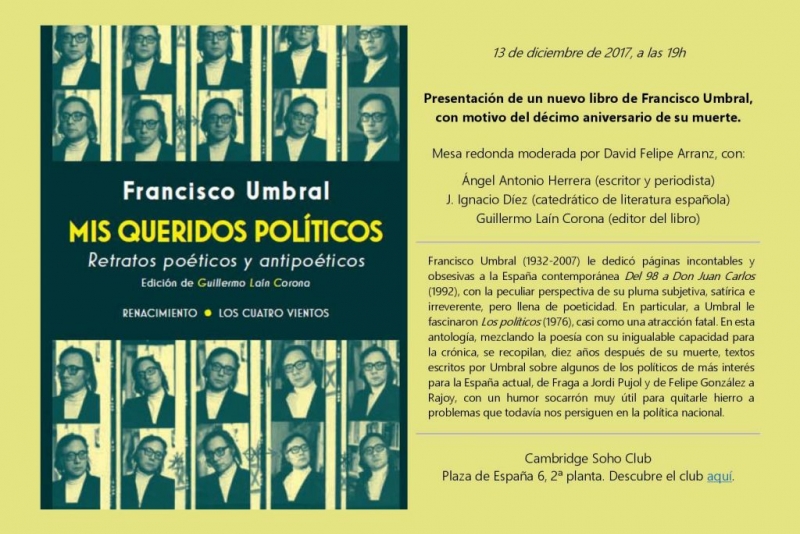 Presentación de 'Mis queridos políticos', de Francisco Umbral