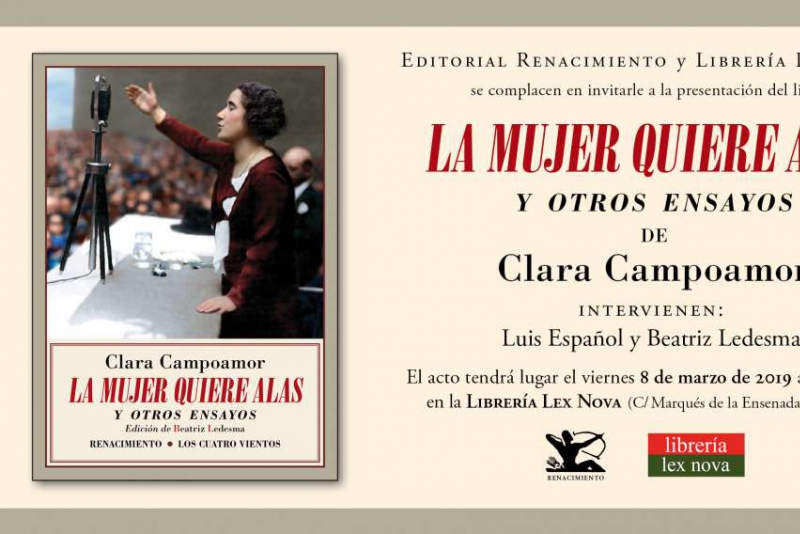 Presentación de 'La mujer quiere alas y otros ensayos', en Madrid.