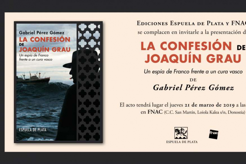 Presentación de 'La confesión de Joaquín Grau' en San Sebastián.