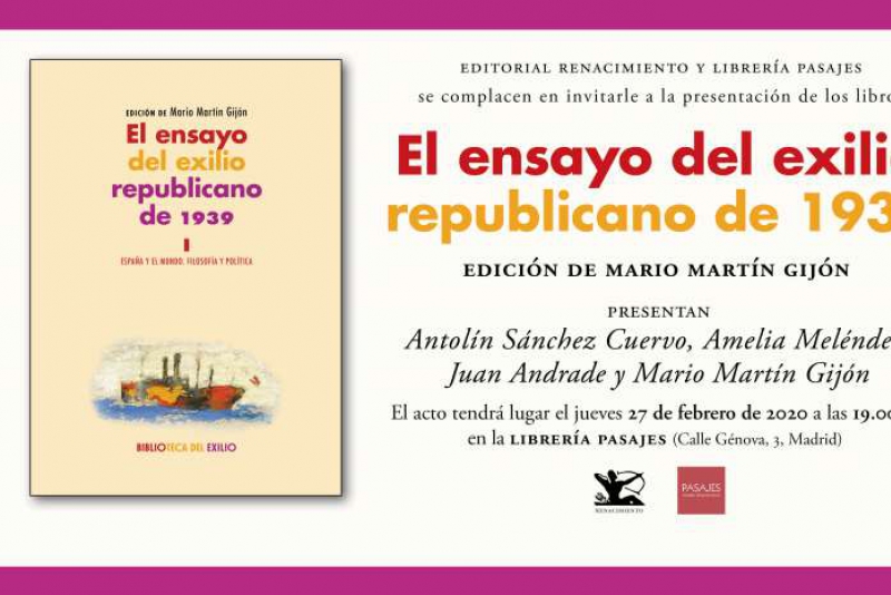 "El ensayo del exilio republicano de 1939" en Madrid