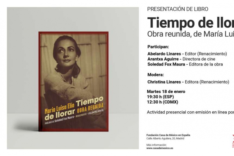 Presentación de 'Tiempo de llorar', de María Luisa Elío, en Madrid