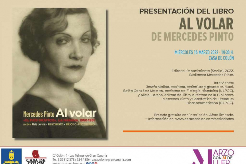 Presentación de 'Al volar', de Mercedes Pinto, en Las Palmas de Gran Canaria