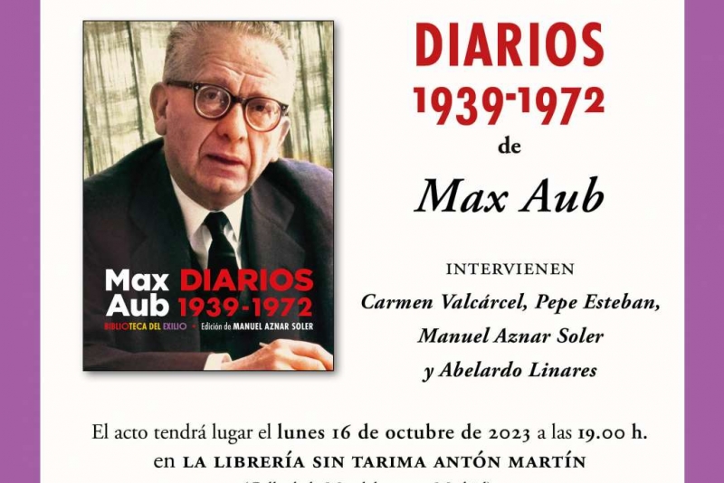 Presentación de los Diarios de Max Aub en Madrid.