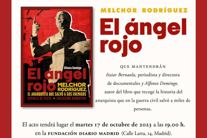 Conversación sobre El Ángel Rojo en Madrid.