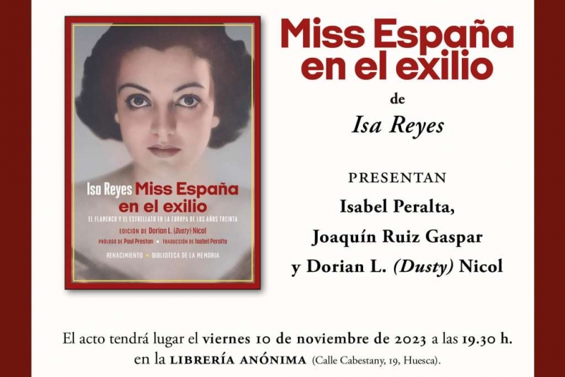 Presentación de 'Miss España en el exilio' en Huesca.