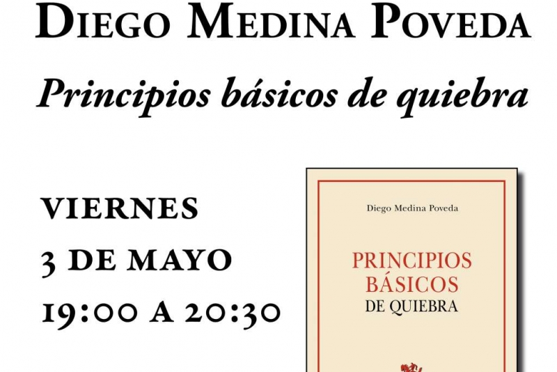 Firma de 'Principios básicos de quiebra' en Feria del Libro de Málaga.
